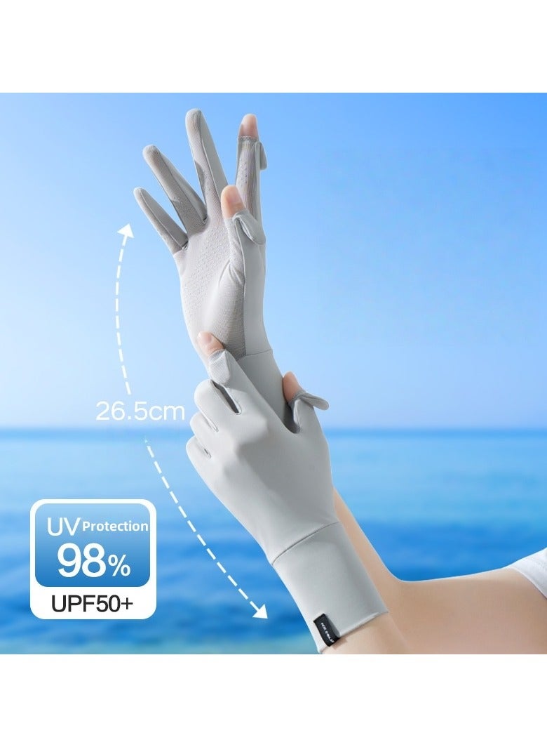 RTYY قفازات نسائية،قفاز سواقة،قلفزات سواقه،قفازات الحماية من الشمس،قفازات صيفية طويلة مضادة للانزلاق، مزودة بشاشة لمس كاملة الأصابع، ومناسبة للقيادة في الصيف، وركوب الخيل، وصيد الأسماك، ولعب الجولف، والأنشطة الخارجية. - Image 2