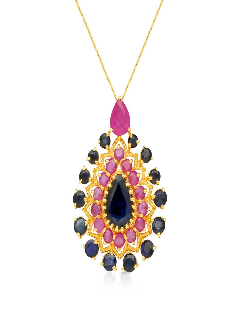 Malabar Gold and Diamonds 22 Carat 916 Purity Yellow Gemstone Pendant PGNFNC047PN5Y for Women  - Image 1