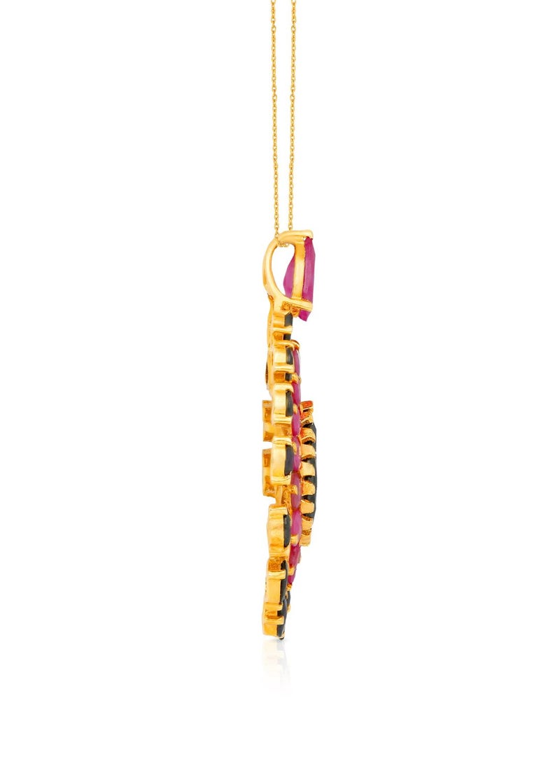 Malabar Gold and Diamonds 22 Carat 916 Purity Yellow Gemstone Pendant PGNFNC047PN5Y for Women  - Image 3