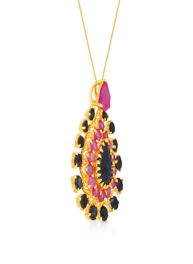 Malabar Gold and Diamonds 22 Carat 916 Purity Yellow Gemstone Pendant PGNFNC047PN5Y for Women  - Image 2