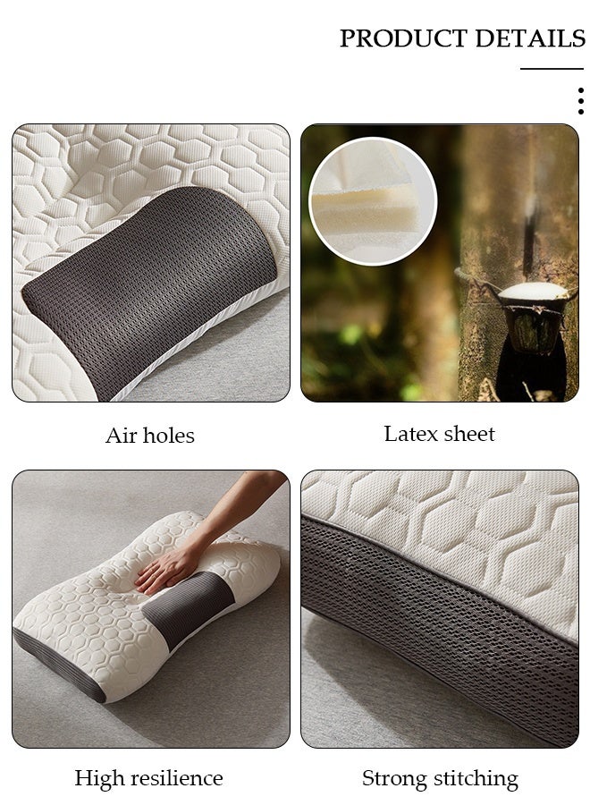 DUNISO وسادة مريحة للغاية لتخفيف آلام الرقبة والرأس والكتف وسائد دعم محيطية للنوم في السرير ووسادة تمدد العمود الفقري العنقي لتقويم العظام من أجل نوم الجانب الخلفي والمعدة - Image 2