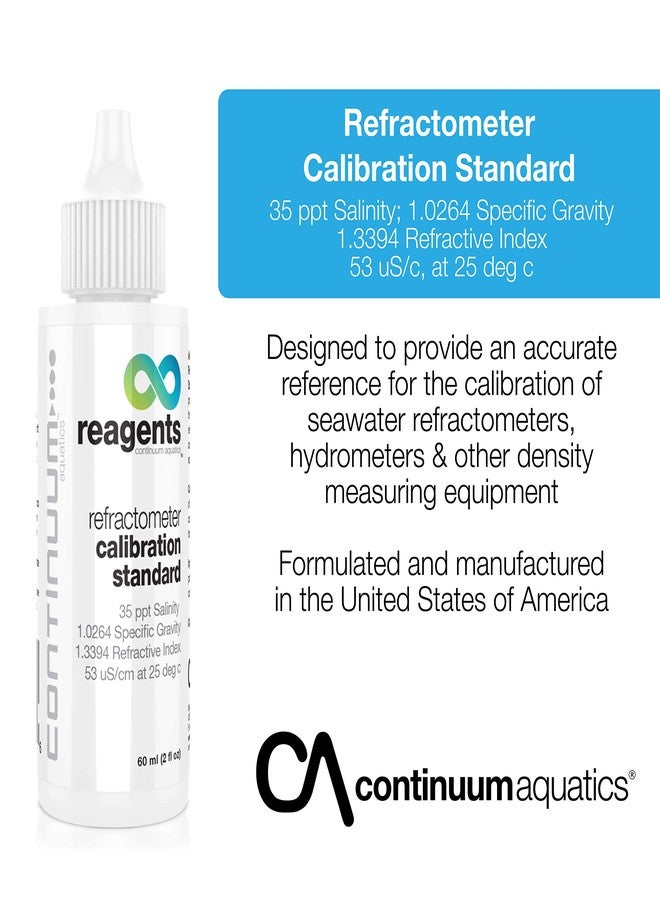 Continuum Aquatics Reagents Refractometer Calibration Standard – Seawater Reference for Calibration of Density Measuring Equipment, 60 ml - Image 2