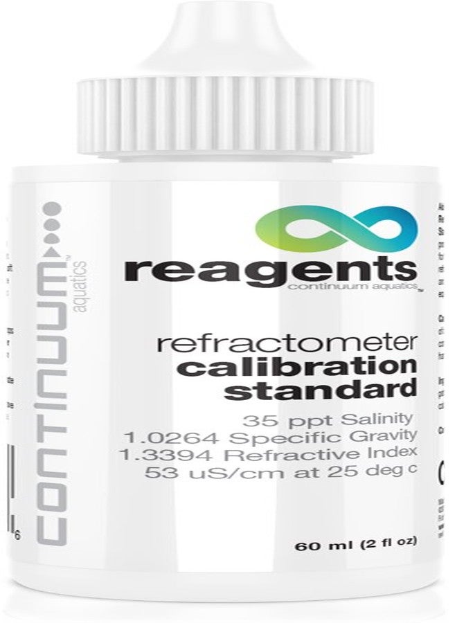 Continuum Aquatics Reagents Refractometer Calibration Standard – Seawater Reference for Calibration of Density Measuring Equipment, 60 ml - Image 1