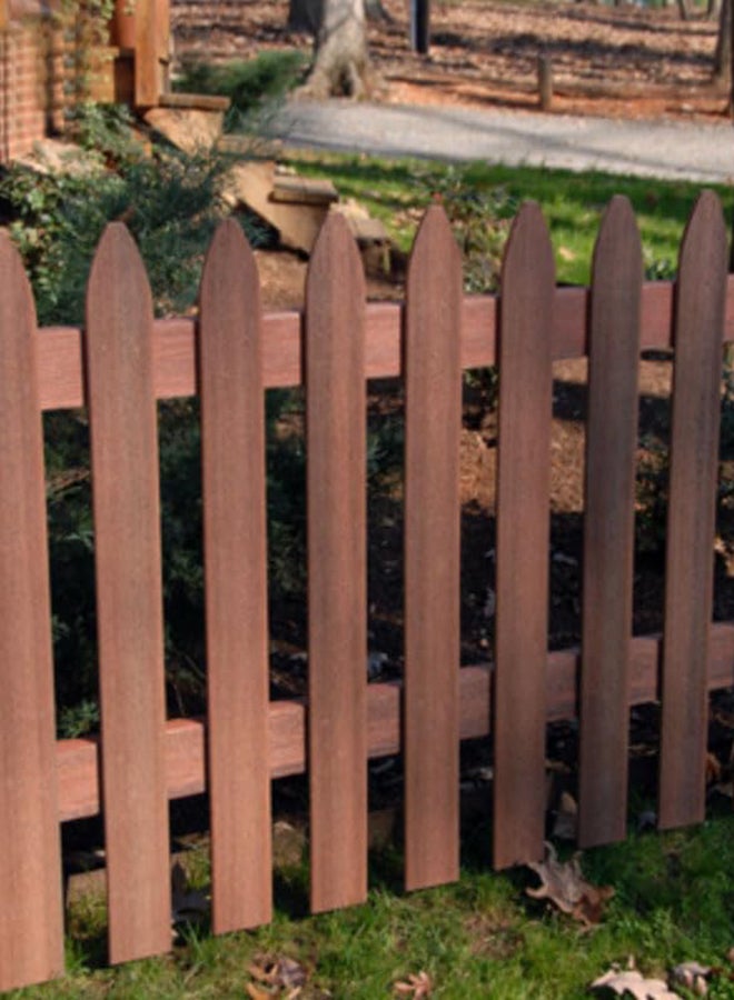 HOME TASTE ألواح سياج حديقة خشبية متداخلة 3 أحجام - حافة زخرفية لتنسيق الحدائق، أسرة الزهور، والتحكم في الحيوانات - حاجز فناء صلب خشبي متين - Image 1