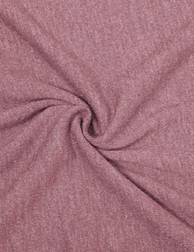 connche Latched Mama Nursing Tops, Quinee Women Scoop Neck Short Sleeve Button Side T Shirts for Breastfeeding Handkerchief Hem Silky Soft Chic Durable Spring Lovely Tunic Rose Red L - Image 5