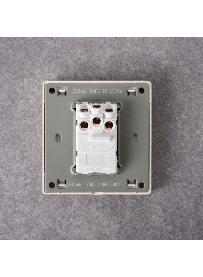 DANUBE HOME Milano 10A 1G 2W Switch Electrical Switches Sockets Outlets For Home Appliances Aura Gld - Image 3
