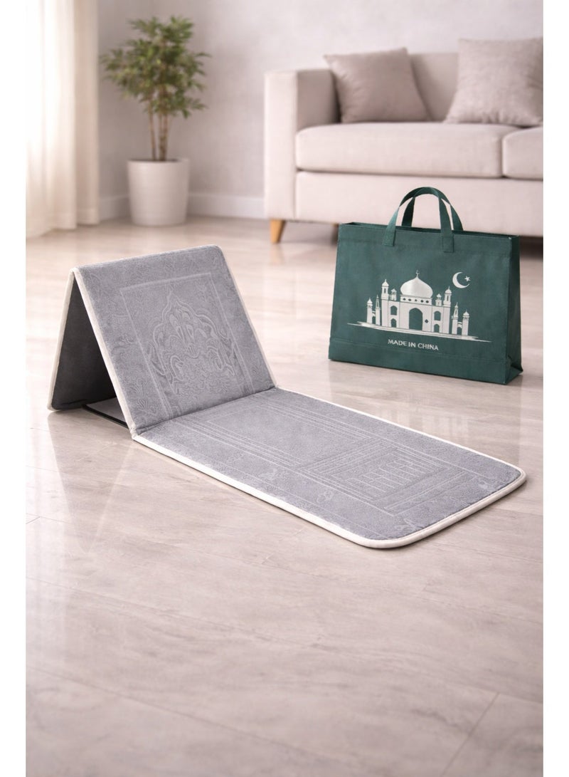 Royal King Foldable Prayer Mat with Back Support Portable Islamic Prayer Rug with Carry Bag Comfortable Salah Mat for Home Travel Mosque - Image 1