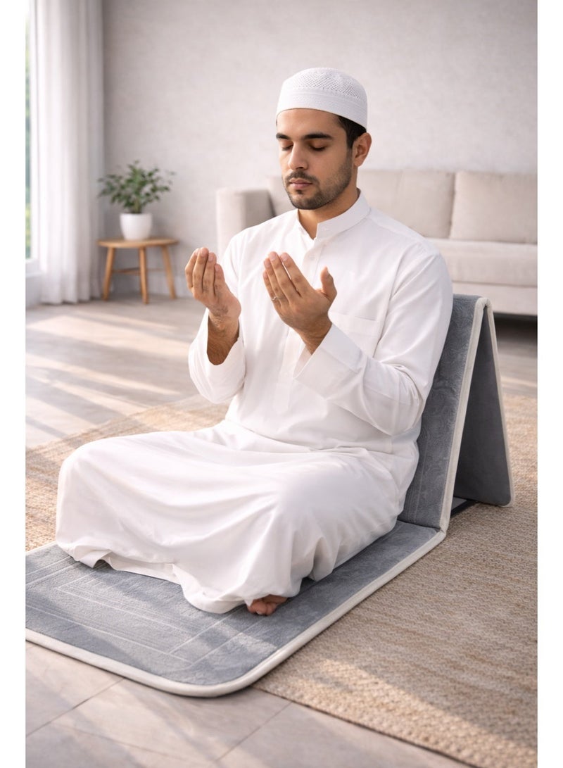 Royal King Foldable Prayer Mat with Back Support Portable Islamic Prayer Rug with Carry Bag Comfortable Salah Mat for Home Travel Mosque - Image 2