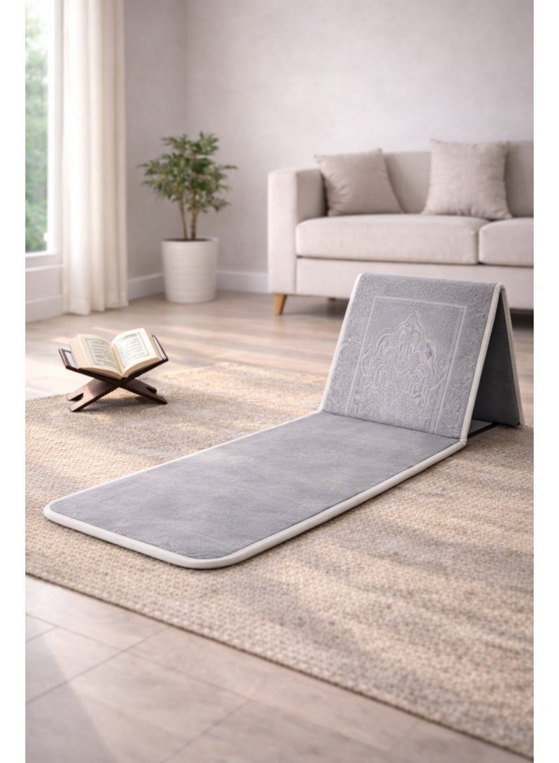Royal King Foldable Prayer Mat with Back Support Portable Islamic Prayer Rug with Carry Bag Comfortable Salah Mat for Home Travel Mosque - Image 3