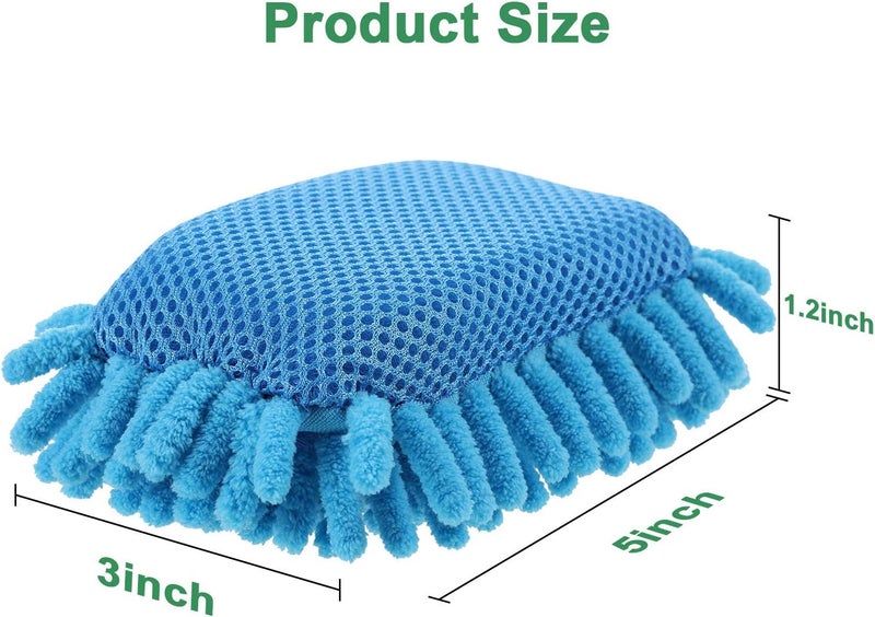 klarako 6 Pieces Washable Microfiber Shag Dry Erase Board Eraser Microfiber Shag Whiteboard Eraser for Dry Erase Markers, Chalk, School, Home and Office (Gray, Blue, Pink) - Image 2