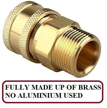 VELVON Pressure Washer Adapter SetM22 Male Thread Fitting 38 Quick Connect kit5000 PSI - Image 2