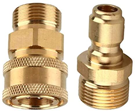 VELVON Pressure Washer Adapter SetM22 Male Thread Fitting 38 Quick Connect kit5000 PSI - Image 1