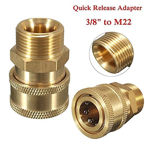 VELVON Pressure Washer Adapter SetM22 Male Thread Fitting 38 Quick Connect kit5000 PSI - Image 5