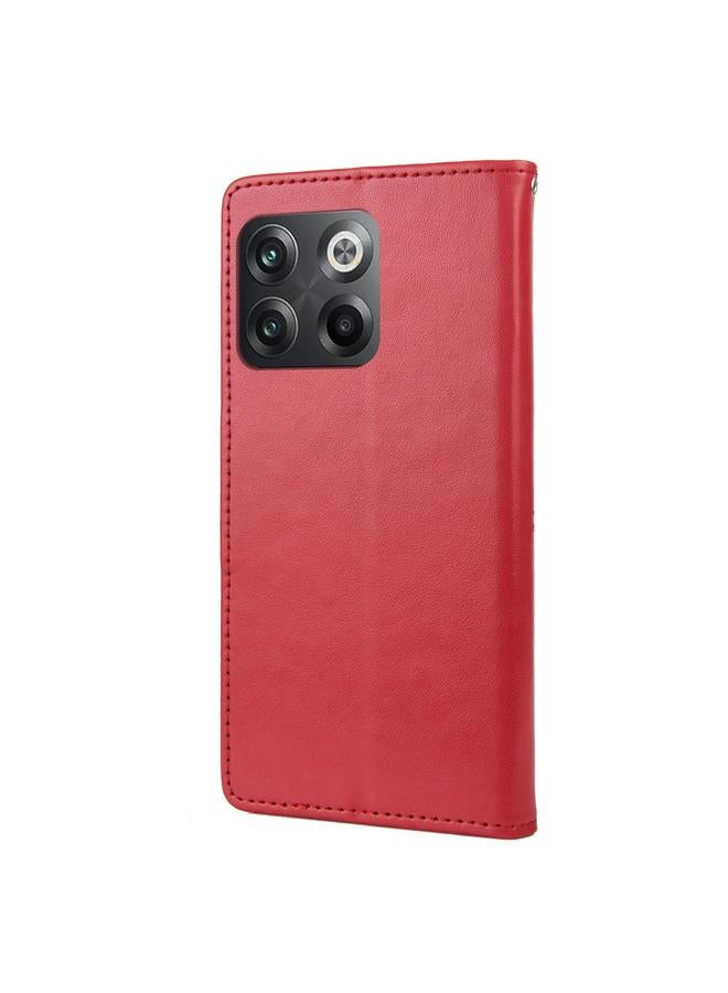 اس-توب جراب هاتف OnePlus 10T من الجلد القابل للطي بنمط زهرة الفراشة - Image 3