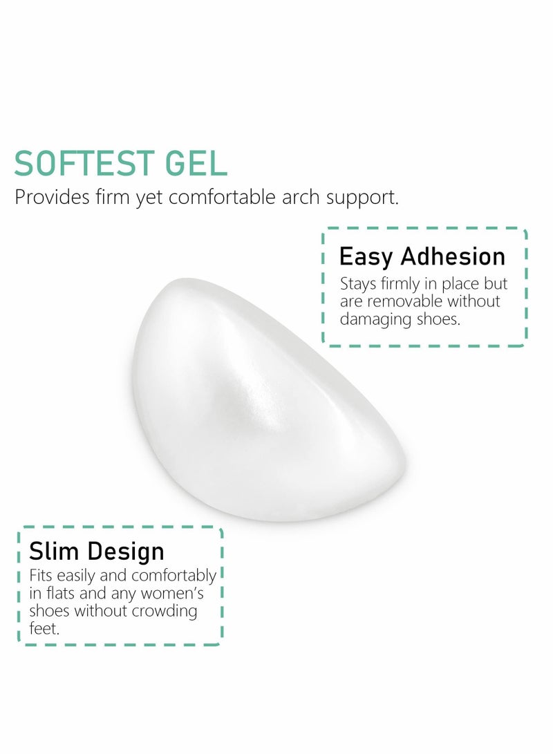 KASTWAVE Arch Support, Soft Gel Insole Pads, Transparent Adhesive Pad 6 Pairs for Flat Women & Men, Foot Insert Shoes, Sandals, Flip Flops Plantar Fasciitis - Image 2