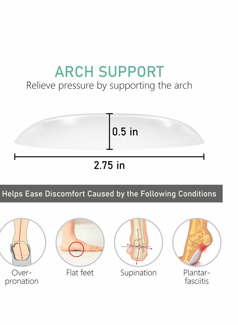 KASTWAVE Arch Support, Soft Gel Insole Pads, Transparent Adhesive Pad 6 Pairs for Flat Women & Men, Foot Insert Shoes, Sandals, Flip Flops Plantar Fasciitis - Image 4