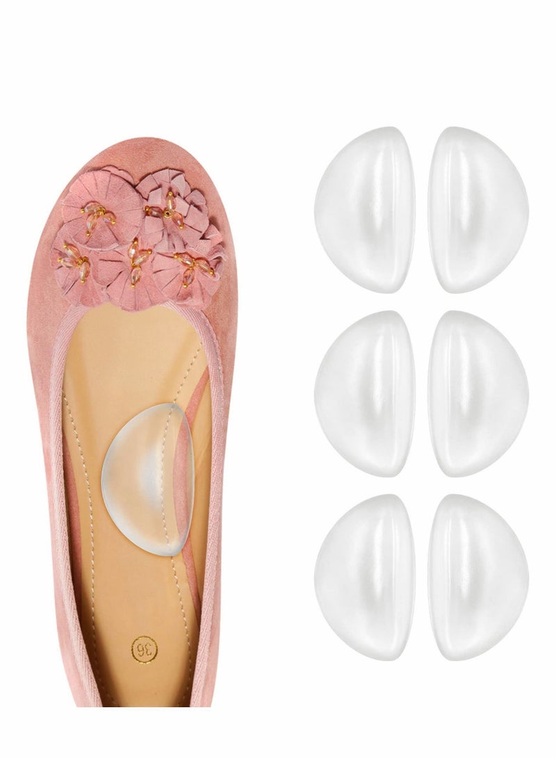 KASTWAVE Arch Support, Soft Gel Insole Pads, Transparent Adhesive Pad 6 Pairs for Flat Women & Men, Foot Insert Shoes, Sandals, Flip Flops Plantar Fasciitis - Image 1