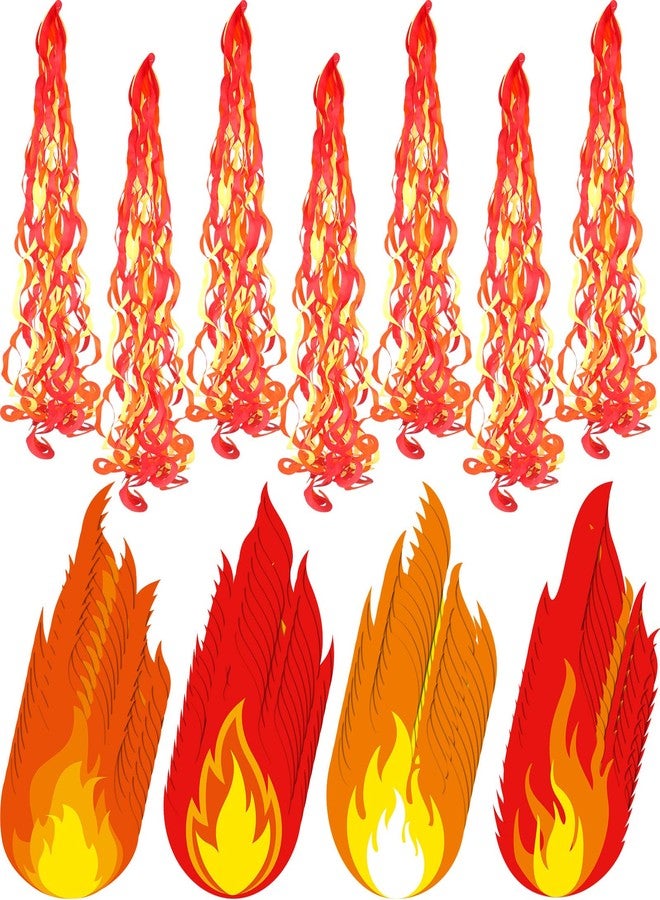 Eaasty 86 Pcs Fire Flame Party Decoration Kit Include Flame Hanging Swirl Streamer Fire Cutout Ceiling Hanging Streamer Decor for Fire-truck Firefighter Survivor Pentecost Theme Party Supply Birthday - Image 1