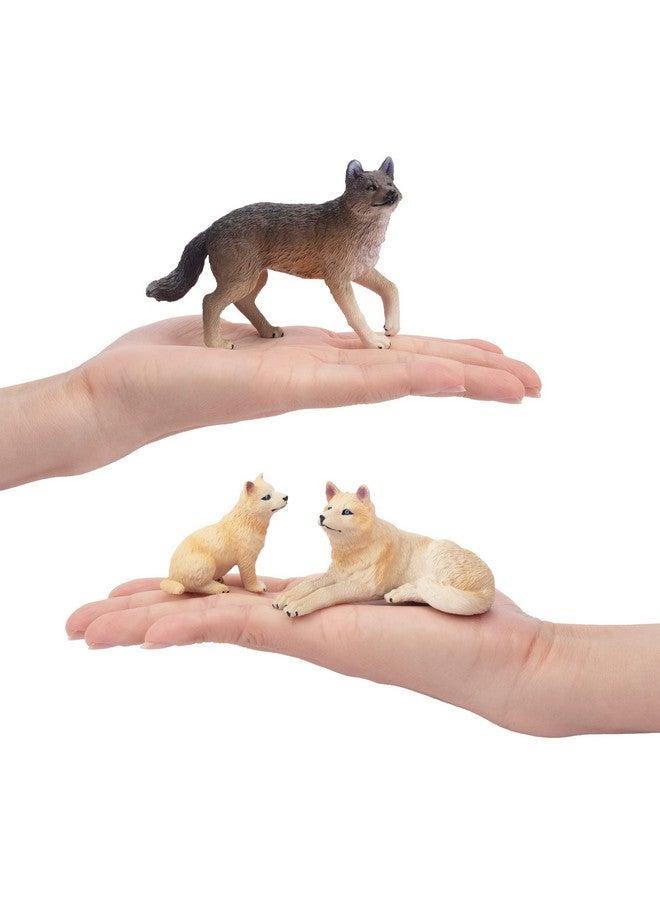 Toymany 8PCS Wolf Figures Forest Animals Toy Figurines - Realistic Jungle Zoo Animal Figurines，Educational Toy Cake Toppers Christmas Birthday Gift for Kids Boys Girls - Image 5