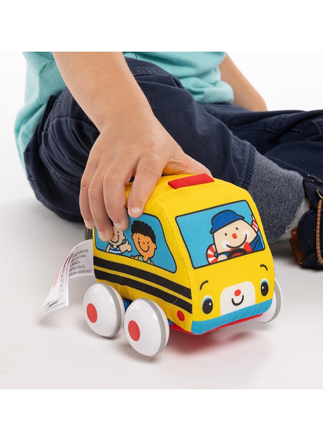 Melissa & Doug مجموعة سيارات ملّيسا ودوج كيدز القابلة للسحب - مجموعة ألعاب أطفال ناعمة مع 4 سيارات وشاحنات وحقيبة حمل - Image 5