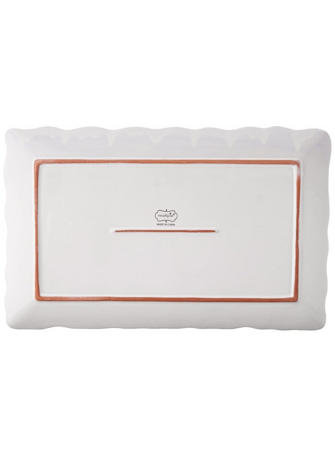 Mud Pie Chip and Dip Starfish Platter, White, Medium - Image 3