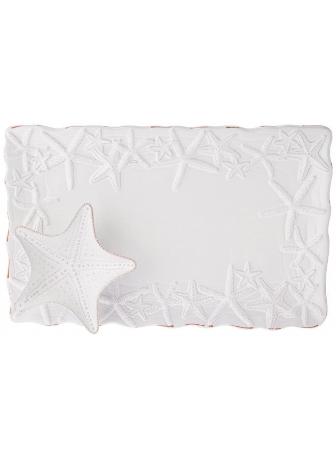 Mud Pie Chip and Dip Starfish Platter, White, Medium - Image 2