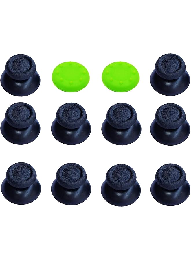 5 Pairs Replacement Analog Stick Joystick Thumbsticks Thumb Grips Buttons For Playstation Dualshock 4 Ps4 Controller Gampad (Black) - Image 1