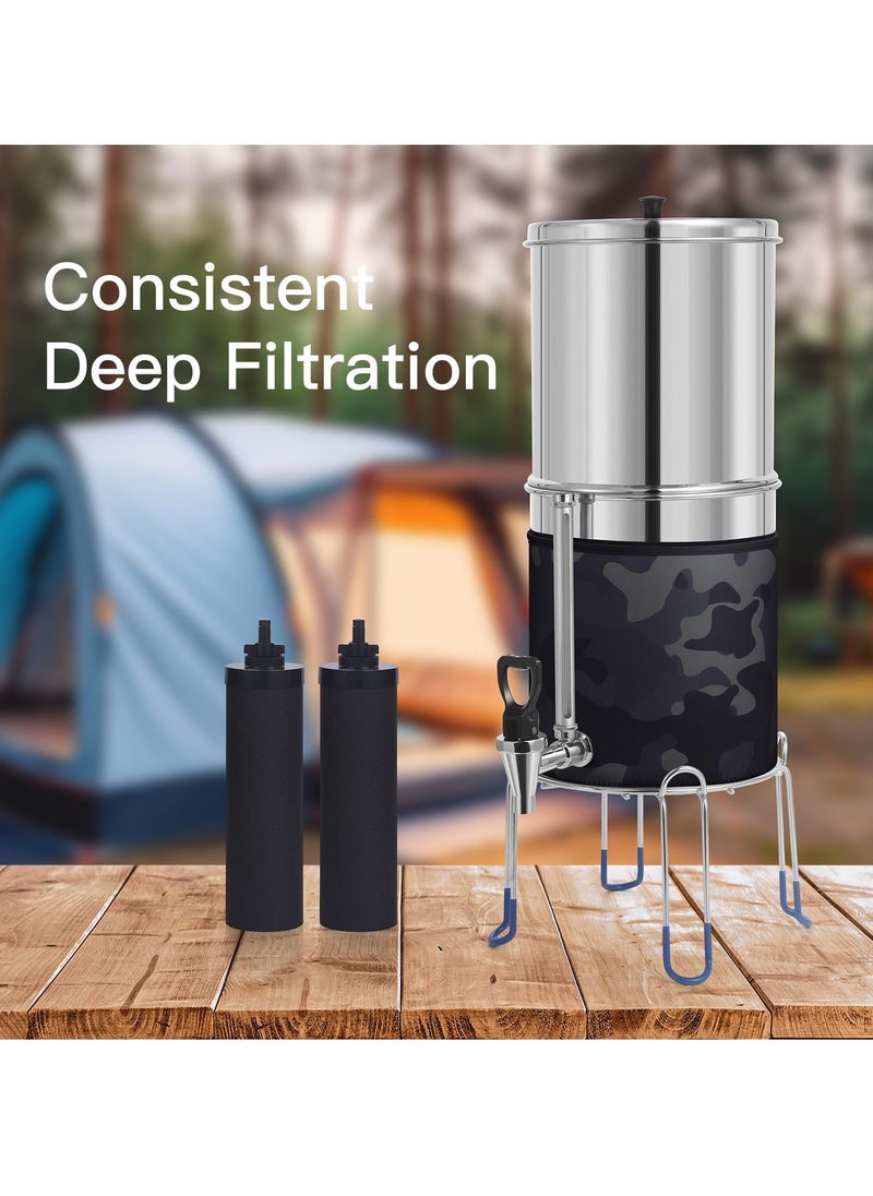 SYOSI - 2 Pcs Premium Water Filter Black Active Carbon Element Cartridge Compatible with Berkey Countertop Water Purification System 2 9BB Purification Elements Certified by NSF ANSI 42 - Image 1