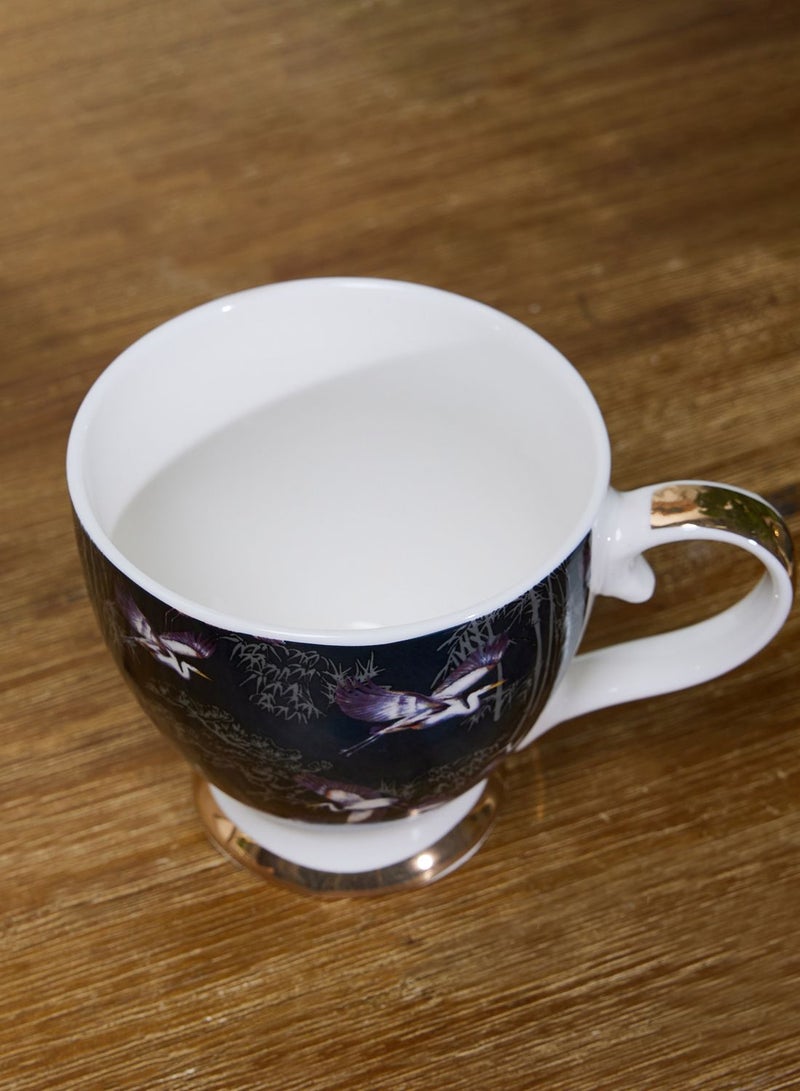 AURORA Footed Mug Heron Design With Gold In Full Colour Window Gift Box - Image 3
