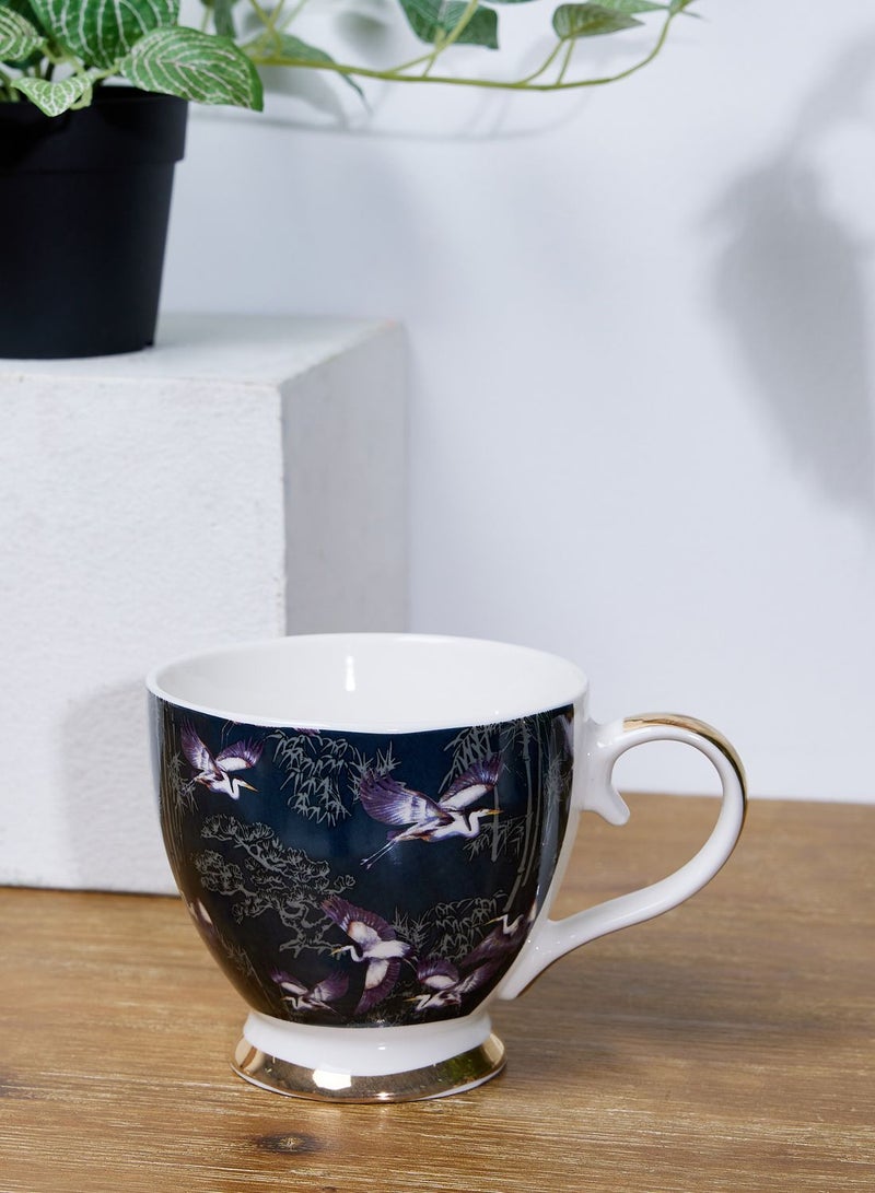 AURORA Footed Mug Heron Design With Gold In Full Colour Window Gift Box - Image 4