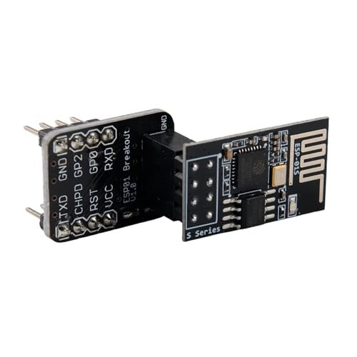 DIYmall ESP8266 ESP-01S WiFi Serial Transceiver Module with 4MB Flash + ESP8266 ESP-01 Breakout Board Breadboard Adapter - Image 4