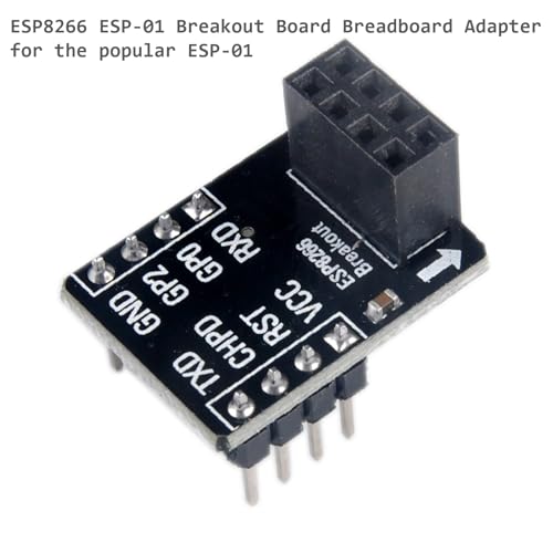 DIYmall ESP8266 ESP-01S WiFi Serial Transceiver Module with 4MB Flash + ESP8266 ESP-01 Breakout Board Breadboard Adapter - Image 3