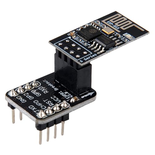 DIYmall ESP8266 ESP-01S WiFi Serial Transceiver Module with 4MB Flash + ESP8266 ESP-01 Breakout Board Breadboard Adapter - Image 1