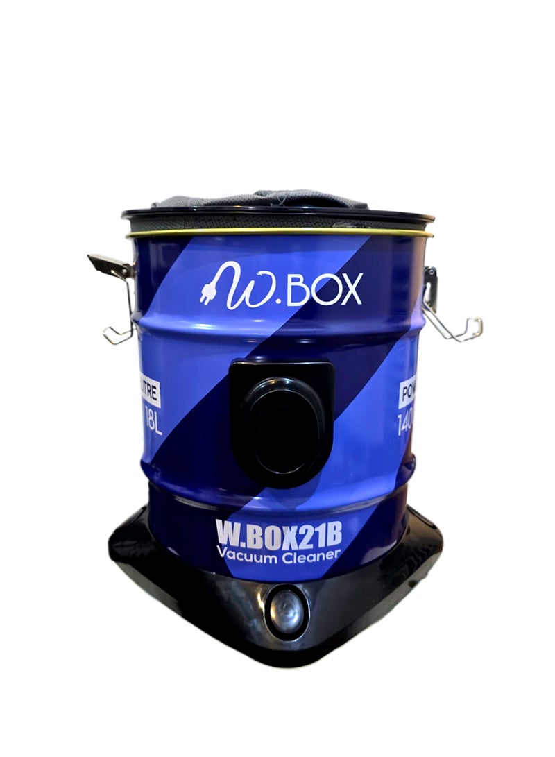 دبليو بوكس مكنسة برميل - 18 لتر - 1400 وات - أسود*أزرق - W.BOX21B - Image 2