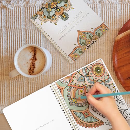 ZICOTO Beautiful Adult Coloring Book Set of 2 for Relaxation - Mandala Coloring Books with Inspirational Quotes Making it a Great Gift - Perfect Stress-Relieving Books Fun to Color for Women - Image 5