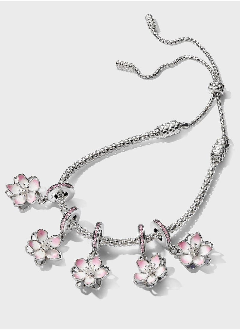 PANDORA Cherry Blossom Dangle Charm - Image 4