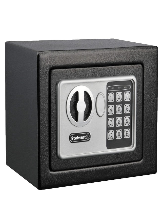 Stalwart Digital Security Box - Compact Steel Combination Lock Box with Electronic Keypad - Portable Money Safe for Cash Savings or Jewelry by Stalwart (Black) - Image 1