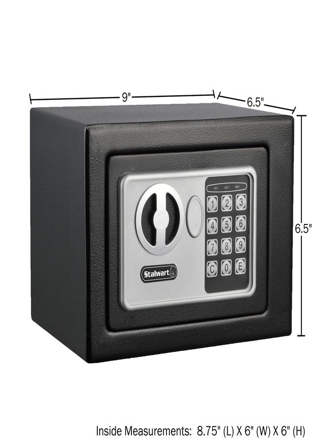 Stalwart Digital Security Box - Compact Steel Combination Lock Box with Electronic Keypad - Portable Money Safe for Cash Savings or Jewelry by Stalwart (Black) - Image 2