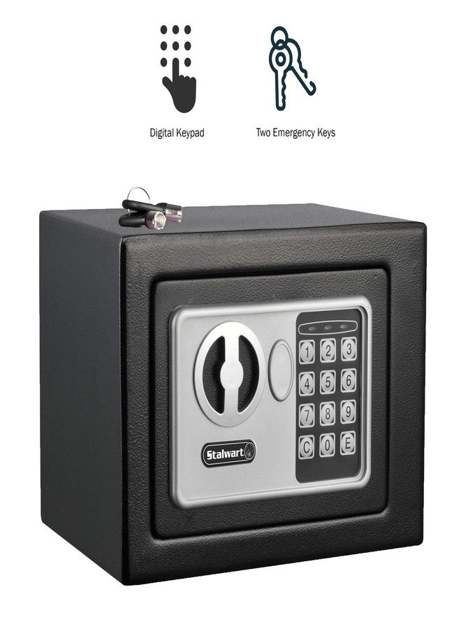 Stalwart Digital Security Box - Compact Steel Combination Lock Box with Electronic Keypad - Portable Money Safe for Cash Savings or Jewelry by Stalwart (Black) - Image 3