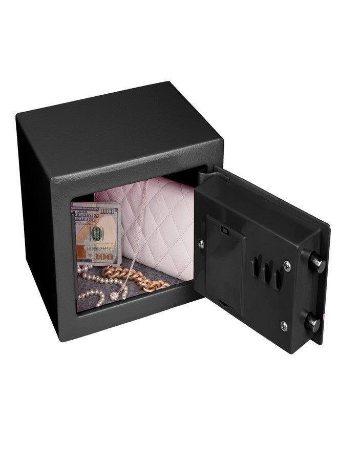 Stalwart Digital Security Box - Compact Steel Combination Lock Box with Electronic Keypad - Portable Money Safe for Cash Savings or Jewelry by Stalwart (Black) - Image 4