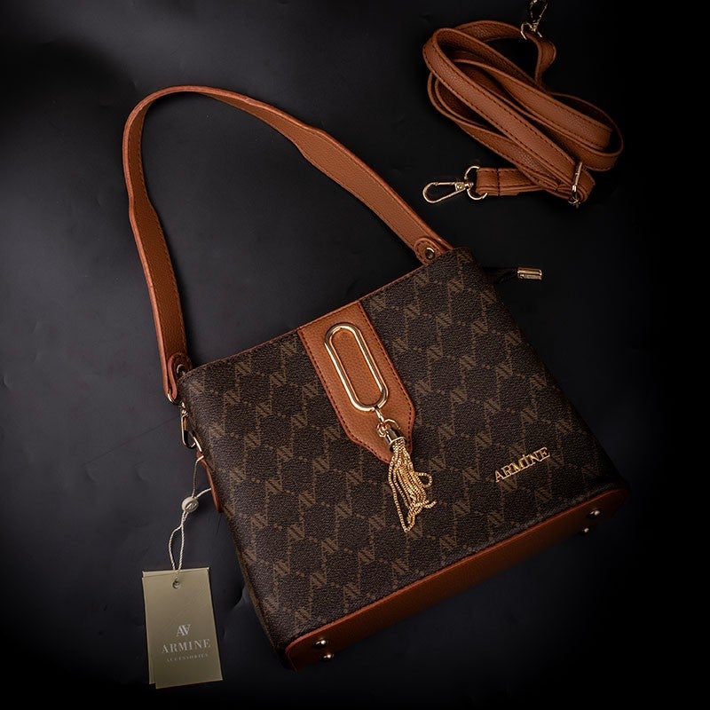 Armine Women's Brown Logo Casual Women's Handbag 361 - Image 5