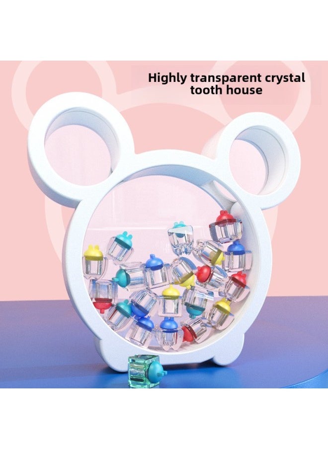 Generic Transparent Storage Storage Box Creative Baby Shape Baby Bear Baby Commemorative Fetal Hair-Color:Light Curtain Pink Rabbit Baby Teeth Box [color Box] 320g  - Image 4