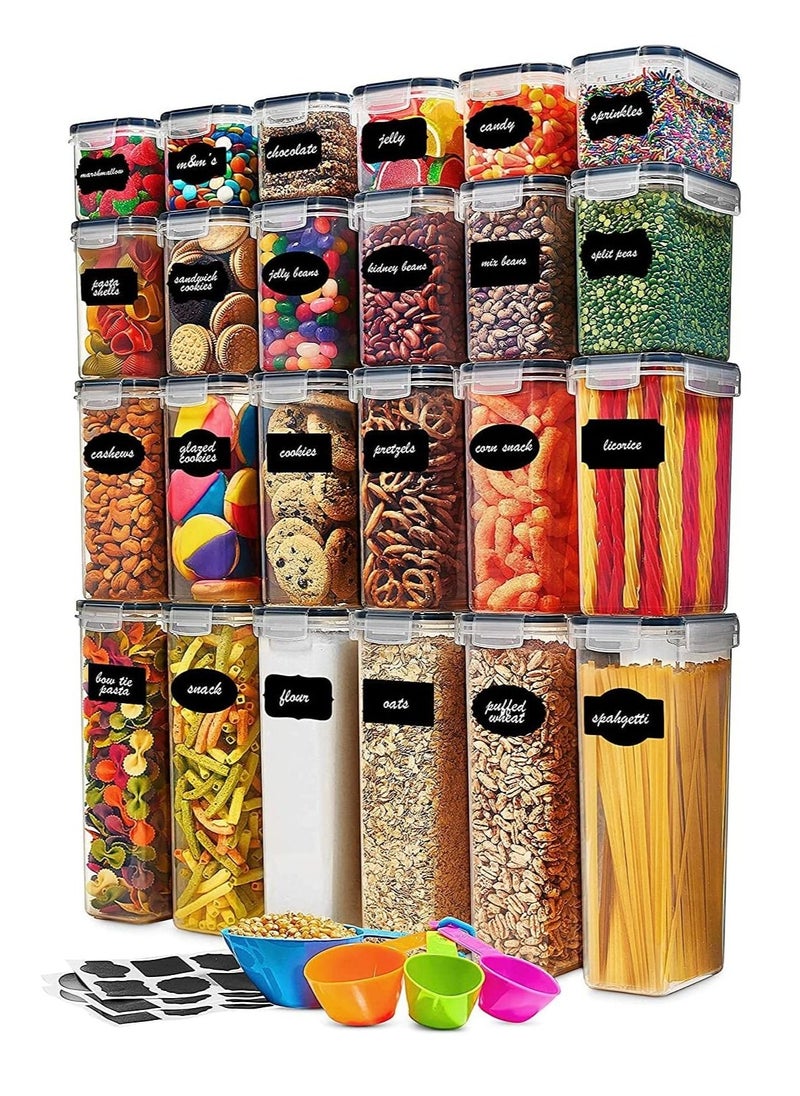 Arabest - Airtight Food Storage Containers, BPA-Free Storage boxes with Lids, Stackable Kitchen and Pantry Organizers for Cereal, Dry Food Flour & Sugar - Image 1