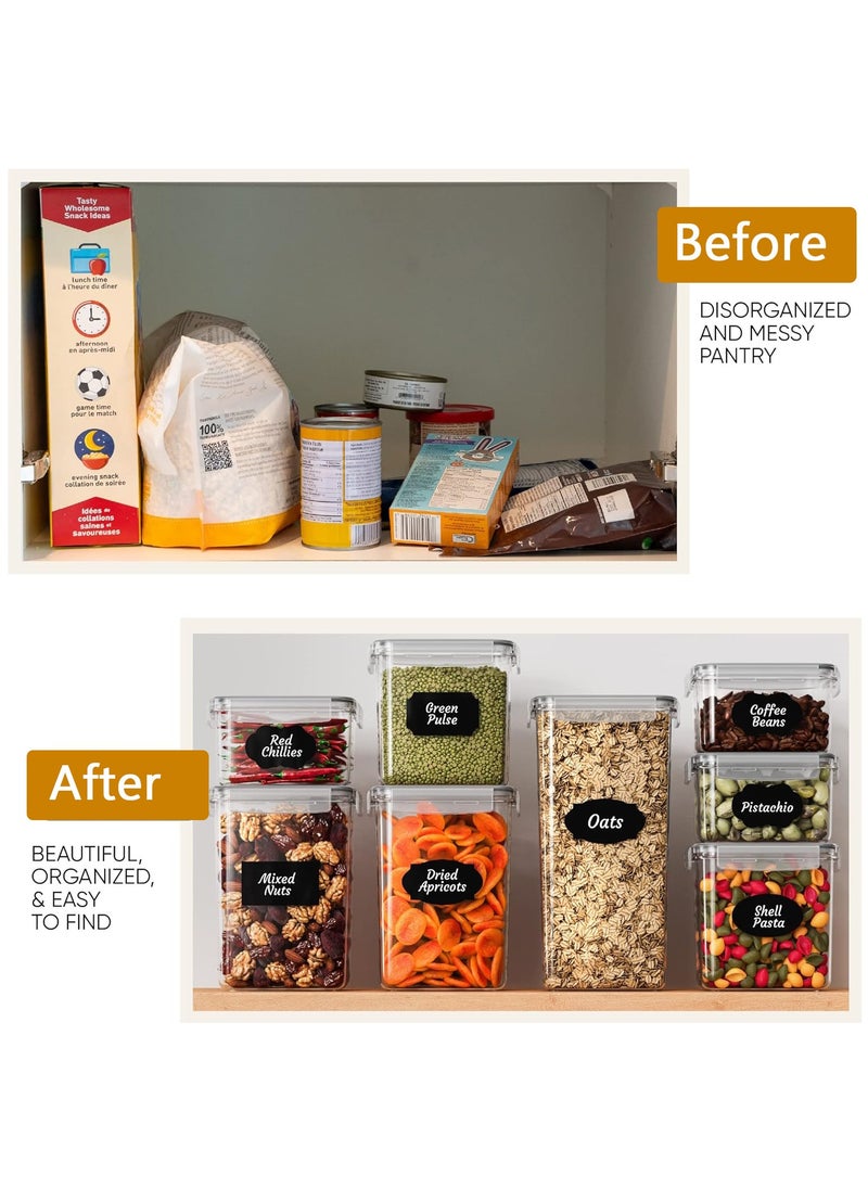 Arabest - Airtight Food Storage Containers, BPA-Free Storage boxes with Lids, Stackable Kitchen and Pantry Organizers for Cereal, Dry Food Flour & Sugar - Image 1