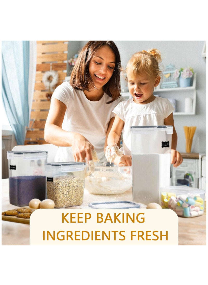 Arabest - Airtight Food Storage Containers, BPA-Free Storage boxes with Lids, Stackable Kitchen and Pantry Organizers for Cereal, Dry Food Flour & Sugar - Image 1
