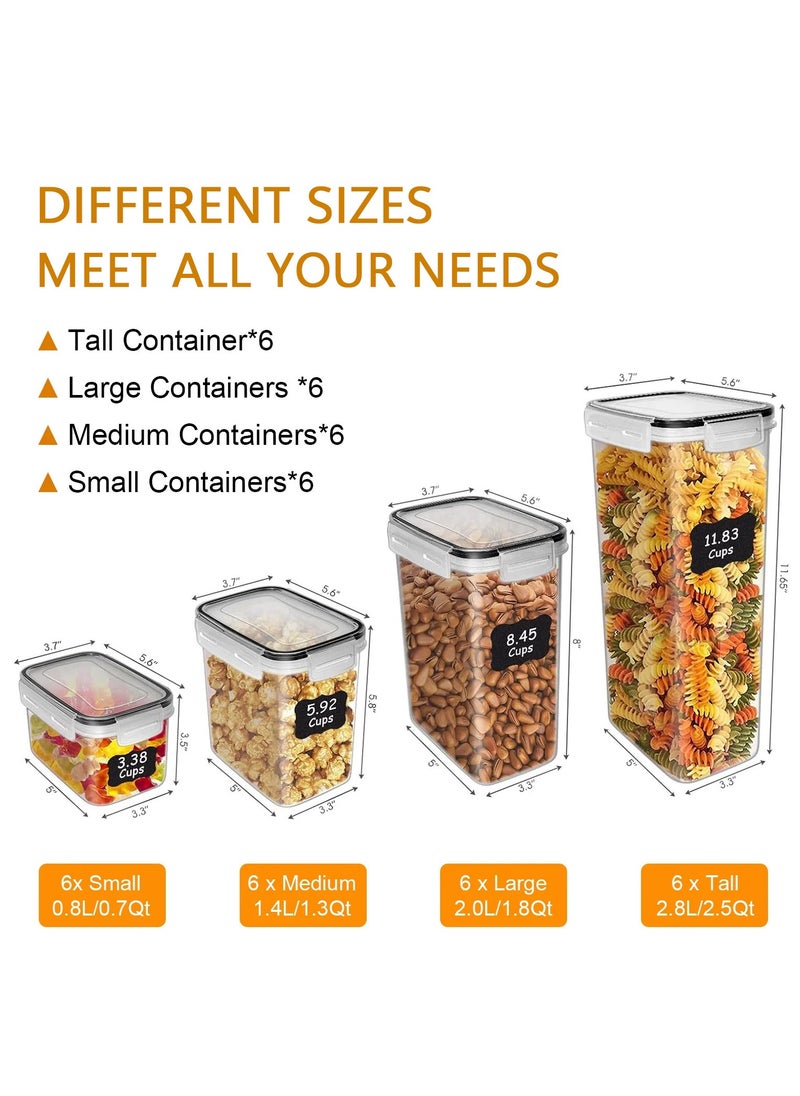 Arabest - Airtight Food Storage Containers, BPA-Free Storage boxes with Lids, Stackable Kitchen and Pantry Organizers for Cereal, Dry Food Flour & Sugar - Image 1