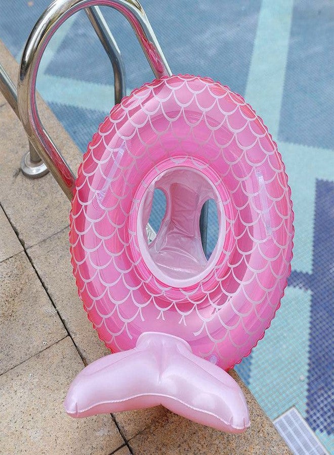 Umbresen Baby Swimming Float, Inflatable Swim Ring Cute Floaties with Seat Pool Floats Toys Fun Water Raft Lounge Party Supplies for Toddler Kids Age 8-48 Months Under 44lb (Pink Mermaid) - Image 5