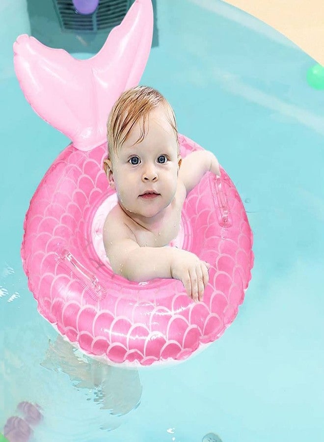 Umbresen Baby Swimming Float, Inflatable Swim Ring Cute Floaties with Seat Pool Floats Toys Fun Water Raft Lounge Party Supplies for Toddler Kids Age 8-48 Months Under 44lb (Pink Mermaid) - Image 3