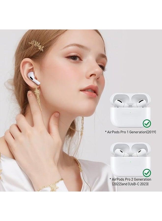 4 أزواج من أطراف الأذن البديلة لسماعات AirPods Pro و AirPods Pro 2 مع فتحة لتقليل الضوضاء، بديل سيليكون ناعم غير قابل للانزلاق لأطراف AirPods Pro مع شاشة حماية مدمجة من الغبار (أبيض) - Image 2