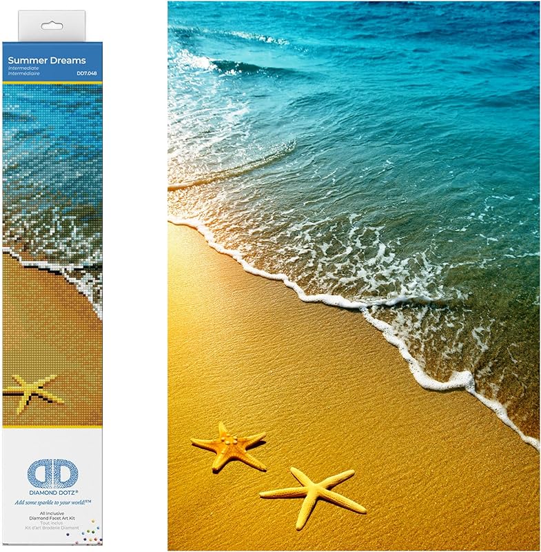 DIAMOND DOTZ Painting Kit, Intermediate, DD7, Canvas, Summer Dreams, 29 x 41 cm